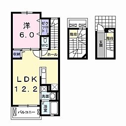 リンデン1 1LDKの間取図画像