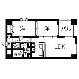 グランデージ泉 2LDKの間取図画像