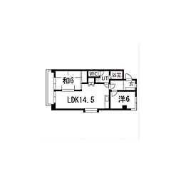 第2栄和マンション 2LDKの間取図画像