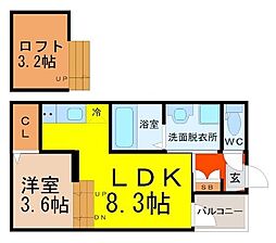 グレイス鶴舞 1LDKの間取図画像