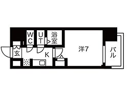 ファステートNAGOYA今池バレンシア 1Kの間取図画像