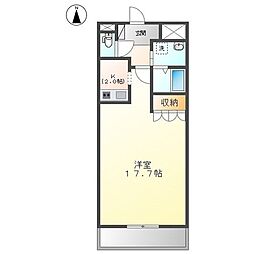 メゾン蓮池 1Kの間取図画像