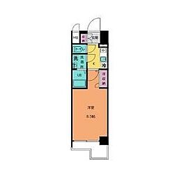 エスリード名城公園 1Kの間取図画像