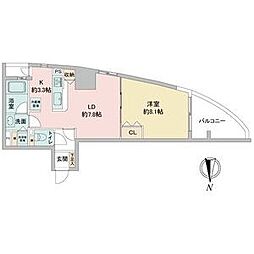 さくらヒルズフジミ 1LDKの間取図画像
