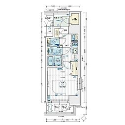 エステムコート名古屋新栄アクシス 1Kの間取図画像
