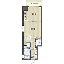 ライブコート泉 1LDKの間取図画像