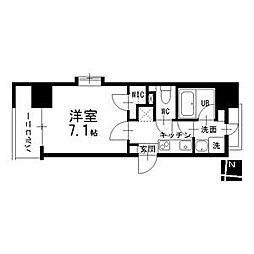 メイプルコート本山 1Kの間取図画像