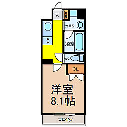 ステラヒルズ 1Kの間取図画像