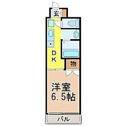 セントラル瑞穂 1Kの間取図画像