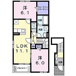 ブリエ・アヴニール2 2LDKの間取図画像