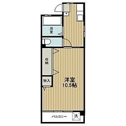 村上ハイツ 1Kの間取図画像