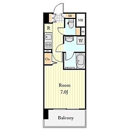 レジデンス東別院スクエア 1Kの間取図画像