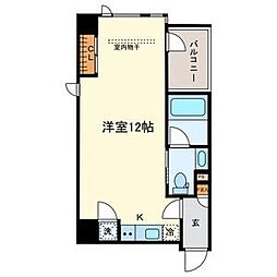 COZY徳川園 ワンルームの間取図画像