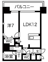ファーストレジデンス栄 1LDKの間取図画像