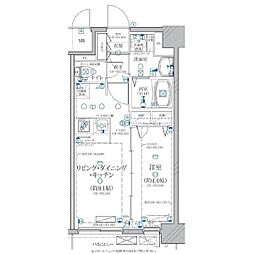 ディアレイシャス矢場町 1LDKの間取図画像