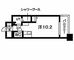 N.S.ZEAL大曽根 ワンルームの間取図画像