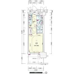 プレサンスジェネ千種内山 1Kの間取図画像