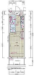 プレサンス上前津オレシア 1Kの間取図画像