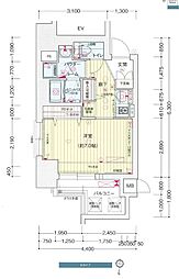 プレサンス丸の内リラティ 1Kの間取図画像