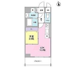 CATTLEYAGARDEN 1LDKの間取図画像