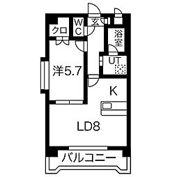 レジェンド21 1LDKの間取図画像