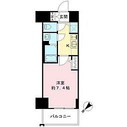 エスリード新栄グランラグジェ 1Kの間取図画像