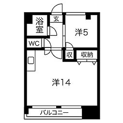 G1ビル千種 1LDKの間取図画像