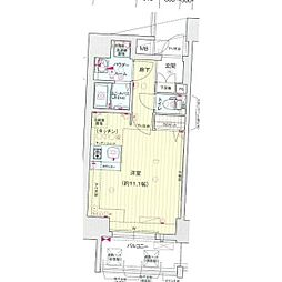 プレサンス鶴舞公園セラヴィ 1Kの間取図画像