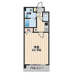 マ・メゾン瑞穂 1階1Kの間取り