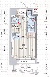 名古屋市営東山線 千種駅 徒歩8分の賃貸マンション 8階1Kの間取り