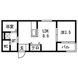 間取図画像 1LDK