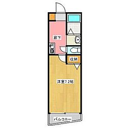 パークスティ八事 3階1Kの間取り