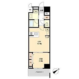 グランルクレ新栄イースト 4階1LDKの間取り