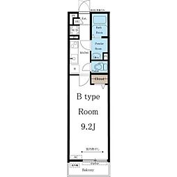 リブリ・大杉 1階1Kの間取り