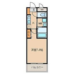 Sun State白壁 3階1Kの間取り