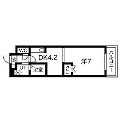 Tres　En　Vogue 1階1DKの間取り