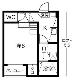 Cupre OSONE 2階1SKの間取り
