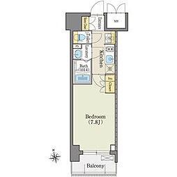 アデグランツ上前津 8階1Kの間取り