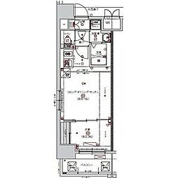 CREST TAPP大曽根II 3階1LDKの間取り