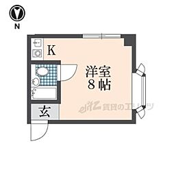 石原ビルディングマンションアモリーノ ワンルームの間取図画像
