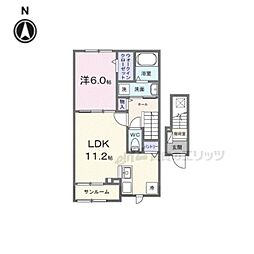 エレガンス ハーモニー 1LDKの間取図画像