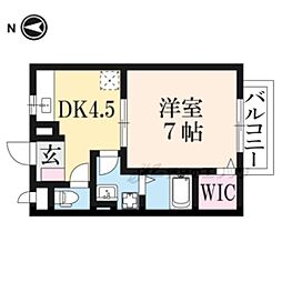カルチェ本町 2階1DKの間取り