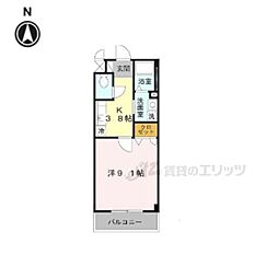 サウス・マ・メゾン 1階1Kの間取り