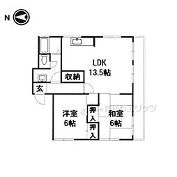 やぎもとビル 2LDKの間取図画像