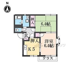 司ハイツ 2Kの間取図画像