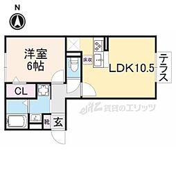 ラフィーネドルチェ 1LDKの間取図画像