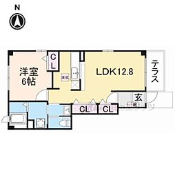 ル.シエルアン 1LDKの間取図画像