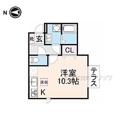 メゾン・ド・クルーゼ ワンルームの間取図画像