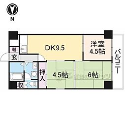 ウェルフェア奈良 3LDKの間取図画像
