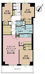月島ホームズ 3LDKの間取図画像